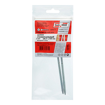Tech-Krep Саморез ШУц 6,0х130 пот. гол. (2 шт) - пакет 102463
