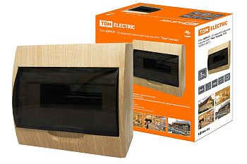 TDM Бокс ЩРН-П-10 модулей навесной пластик IP41 "Эко" (сосна) SQ0901-0015