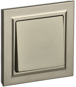 IEK BRITE Шампань Выключ. 1-кл. 10А в сборе ВСР10-1-0-БрШ