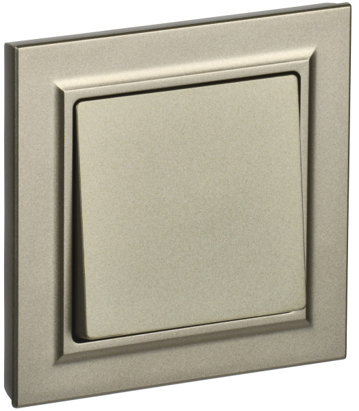 IEK BRITE Шампань Выключ. 1-кл. 10А в сборе ВСР10-1-0-БрШ