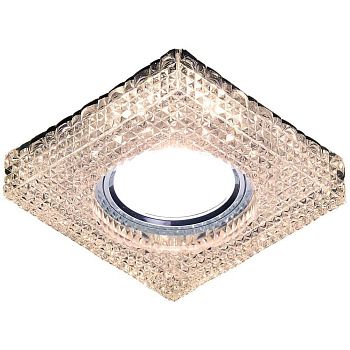 Ambrella Встраиваемый точечный светильник со светодиодной лентой S272 CL/WW хром/прозрачный MR16+3W(LED WARM)