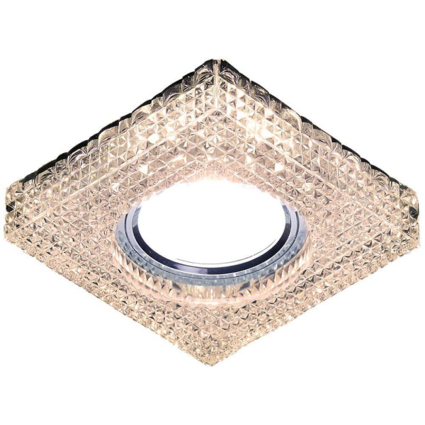 Ambrella Встраиваемый точечный светильник со светодиодной лентой S272 CL/WW хром/прозрачный MR16+3W(LED WARM)