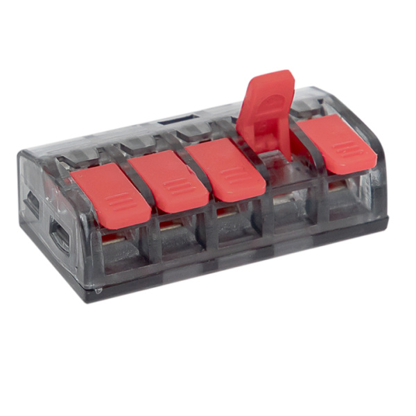 Купить EKF Клемма СМК 221-415 с рычагом 5 отверстий 0.2-4.0 мм2 блистер PROxima