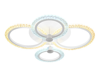 Ambrella Потолочный светодиодный светильник с пультом FA4061/4 WH белый 4200K/3000+6400K/6400K+3000K 51W 530*480*125 (ПДУ ИК) Ambrella Потолочный светодиодный светильник с пультом FA4061/4 WH белый 4200K/3000+6400K/6400K+3000K 51W 530*480*125 (ПДУ ИК)
