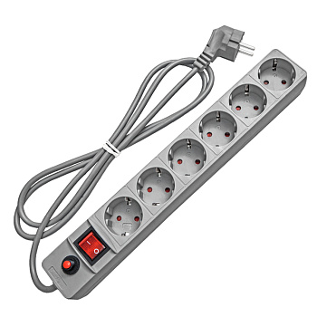 UNIVersal Сетевой фильтр ПВС 3*0,75 серый 1,8м 967U-5001