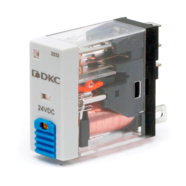 DKC Одиночное реле, 1 перекидной контакт, 24 В DC, тестовая кнопка