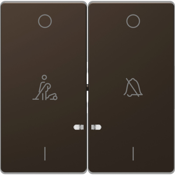 SE Merten D-Life Мокко Клавиша 2-ая, линзой LED, символ: «звонок»/горничная MTN3429-6052