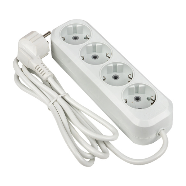 Купить EKF PROxima Удлинитель "Эксперт" 4 гнезда 2 метра 16А/3,5кВт с заземлением ПВС 3х1