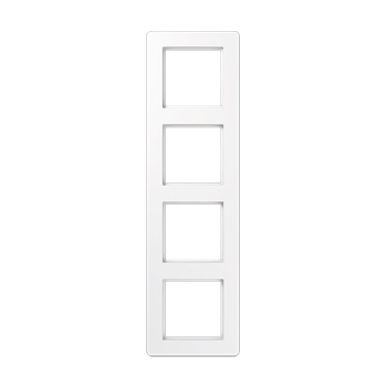 JUNG A Flow Белый Рамка 4-ая для вертикальной и горизонтальной установки AF584BFWW