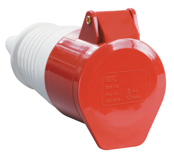 Купить IEK Розетка 224 переносная 3Р+РЕ 32А 380В IP44