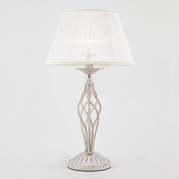 Eurosvet Настольная лампа 01002/1 белый с золотом 00000072985