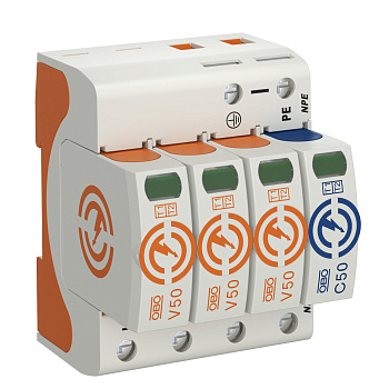 OBO Bettermann УЗИП для силовых сетей 3+NPE (Класс I+II), 385В 5093586