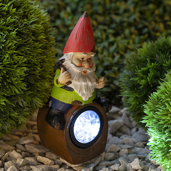 ЭРА SL-RSN20-GN-3S Садовый светильник на солнечной батарее, полистоун, цветной, 20,4 см