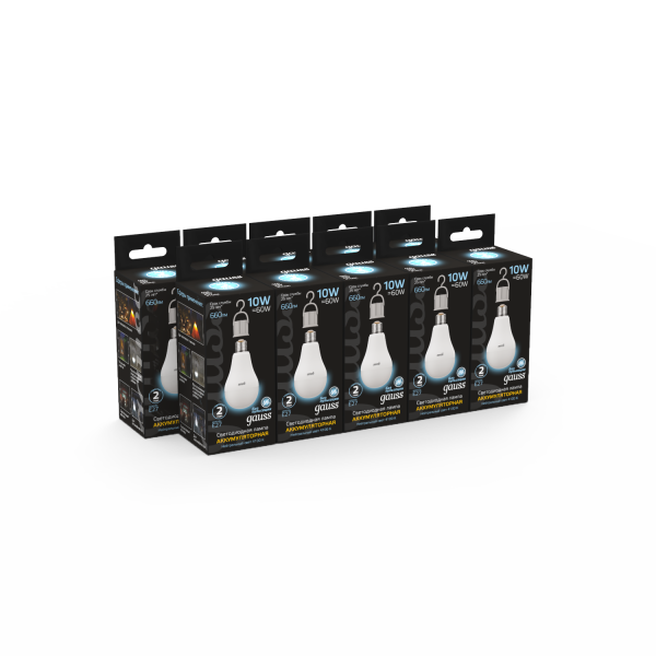 Купить Gauss Лампа A60 10W 660lm 4100K E27 с Li-Ion аккумулятором LED 102402200
