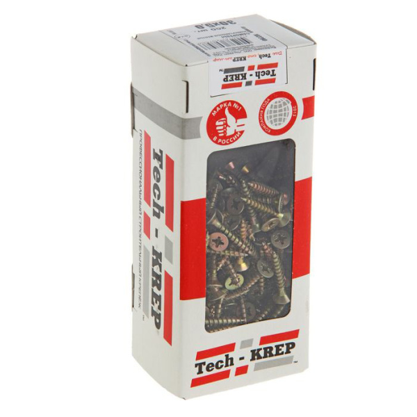 Tech-Krep Саморезы универсальные  30х5,0 мм (200 шт) желтые - коробка с ок. 102260