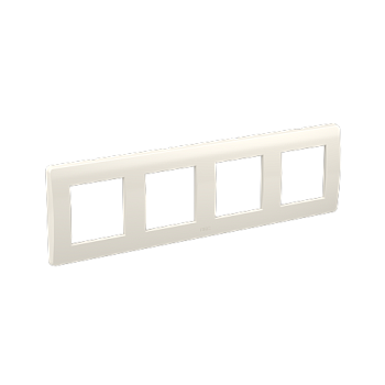 DKC Рамка на 2+2+2+2 модуля (четырехместная), белая, RAL9010