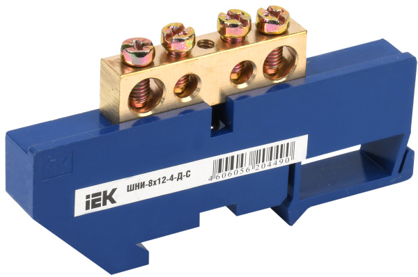 IEK Шина N ноль на DIN-изол ШНИ-8х12-4-Д-С