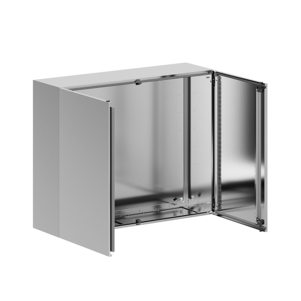 Купить DKC Корпус навесной STH с М/П двухдверный из нержавеющей cтали AISI304 ВхШхГ 800х1000х300 мм, с фланцем