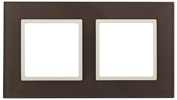 ЭРА 14-5102-31 Elegance Мокко/сл.кость Стекло Рамка 2-ая