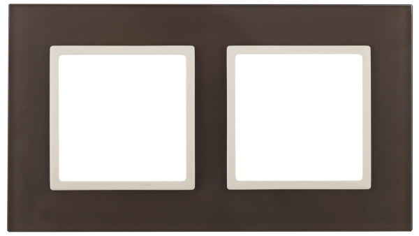 ЭРА 14-5102-31 Elegance Мокко/сл.кость Стекло Рамка 2-ая