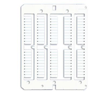 DKC Маркировка для клемм ДКС, жесткая, 4х10мм. Период 4мм. Белая