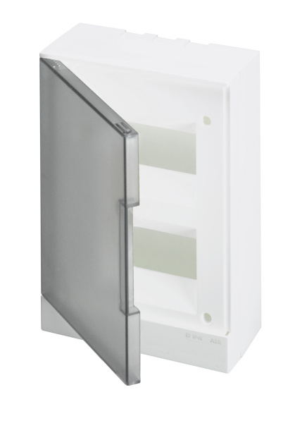 ABB Basic E Бокс настенный 16М серая прозрачная дверь (с клеммами) 1SZR004002A2205