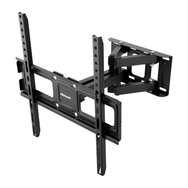 Кронштейн для телевизора 32"-55" дюймов, наклонно-поворотный, двойное колено серия HOME Rexant 38-0334