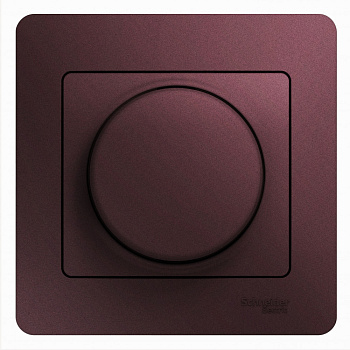 SE Glossa Баклажановый Светорегулятор (диммер) поворотный, 300Вт (в сборе) GSL001134