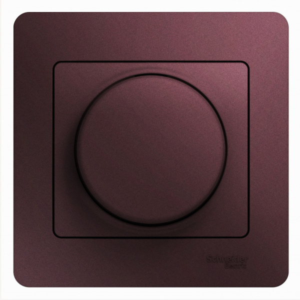 SE Glossa Баклажановый Светорегулятор (диммер) поворотный, 300Вт (в сборе) GSL001134