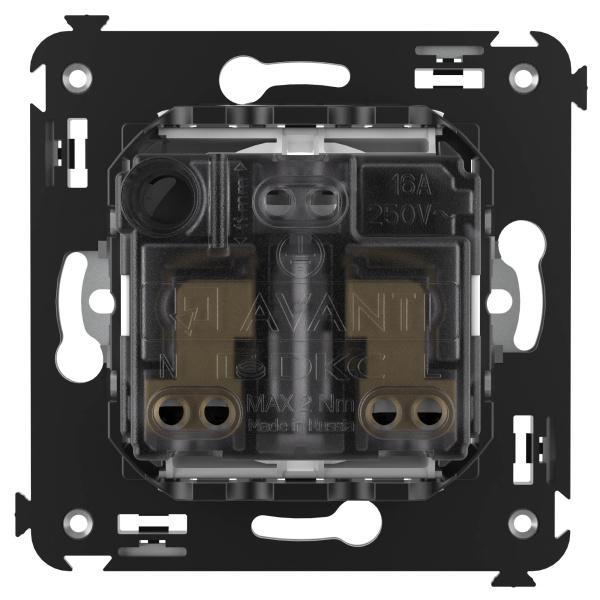 Купить DKC Розетка в стену, 2P+E, с з/ш, "Avanti", "Белое облако"