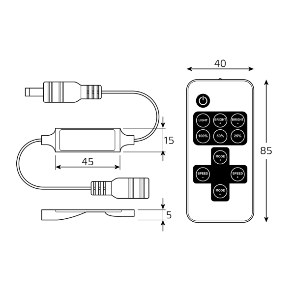Купить Gauss Диммер Basic для ленты LED 12V 72W 1/200 BT600