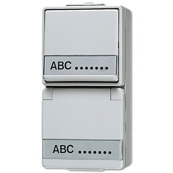 JUNG Штепсельная розетка SCHUKO для накладного монтажа с универсальным выключателем IP44 676NAW