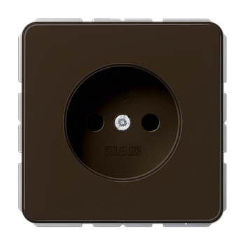 JUNG Розетка 10A 250V / 16A 250V~  2-х полюсная, без заземления, коричневый CD511NBR