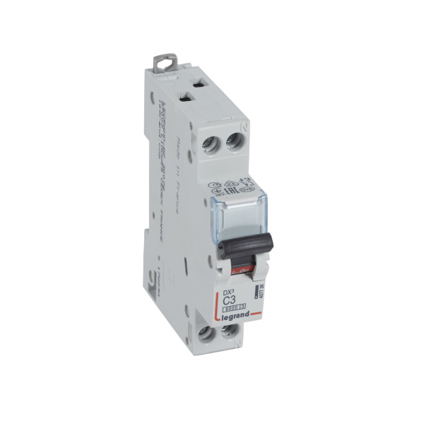 Legrand DX3 Автоматический выключатель 1P+N 3А (С) 6kA/10кА 407736