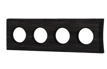 BIRONI Шедель Бук Угольно-черный Рамка 4-ая на бревно 200мм (скрытый монтаж) BF4C20-640-119