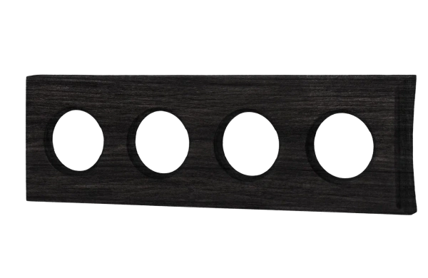 BIRONI Шедель Бук Угольно-черный Рамка 4-ая на бревно 200мм (скрытый монтаж) BF4C20-640-119