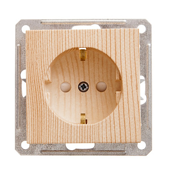 Systeme Electric Wessen 59 Сосна Розетка с/з с защитными шторками