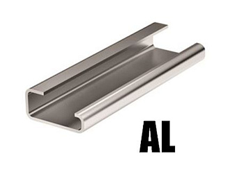 DKC Дин-рейка алюминиевая, с насечкой G1, 32х15мм.