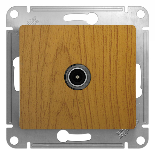 Systeme Electric Glossa Дерево Дуб Розетка TV коннектор