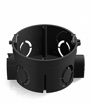 CHINT Коробка установочная D68x62мм  для скрытого монтажа в кирпичных стенах (с саморезами)  черная