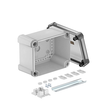 OBO Bettermann Распределительная коробка X10C, IP 67, 191х151х126 мм,сплошная стенка, прозрачная крышка, DIN-рейка 2005564