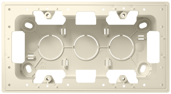 Купить Simon 24 Слоновая кость Коробка монтажная для накладного монтажа на 2 модуля 2400752-031