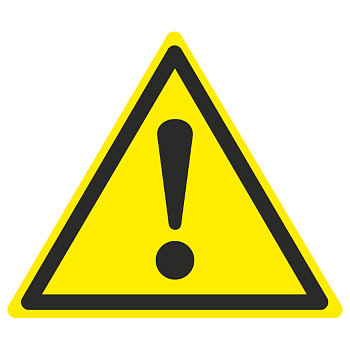 Знак наклейка W09 "Внимание. Опасность (прочие опасности)" (200x200x150) ГОСТ 12.4.026-2015 EKF PROxima