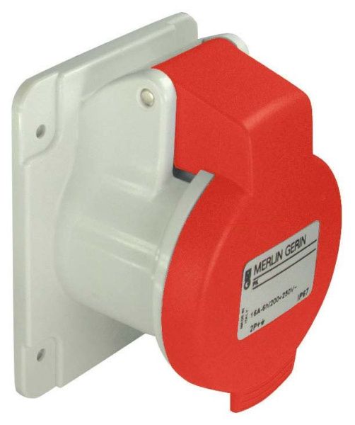 Купить SE PratiKa Розетка скрытой установки, прямолинейная, винтовой зажим, 32А 3P+E IP44 380В PKF32G434