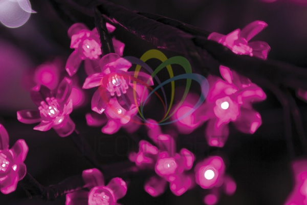 Купить NEON-NIGHT Светодиодное дерево "Сакура", высота 3,6м, диаметр кроны 3,0м, фиолетовые светодиоды, IP 65, понижающий трансформатор в комплекте, 531-216