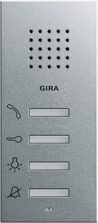 Gira S-55 Алюминий Внутренняя квартирная станция (аудио) наружного монтажа hand free 125026