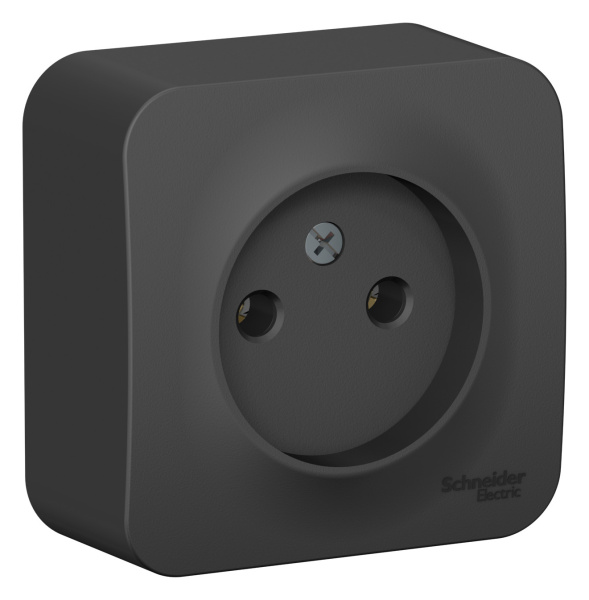 Купить Systeme Electric Blanca наруж Антрацит Розетка б/з без шторок, 16А, 250В