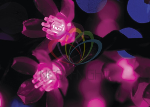 Купить NEON-NIGHT Светодиодное дерево "Сакура", высота 3,6м, диаметр кроны 3,0м, фиолетовые светодиоды, IP 65, понижающий трансформатор в комплекте, 531-236