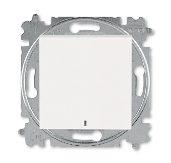 ABB EPJ Levit жемчуг / ледяной Выключатель кнопочный 1-кл, с подсветкой 2CHH599147A6068