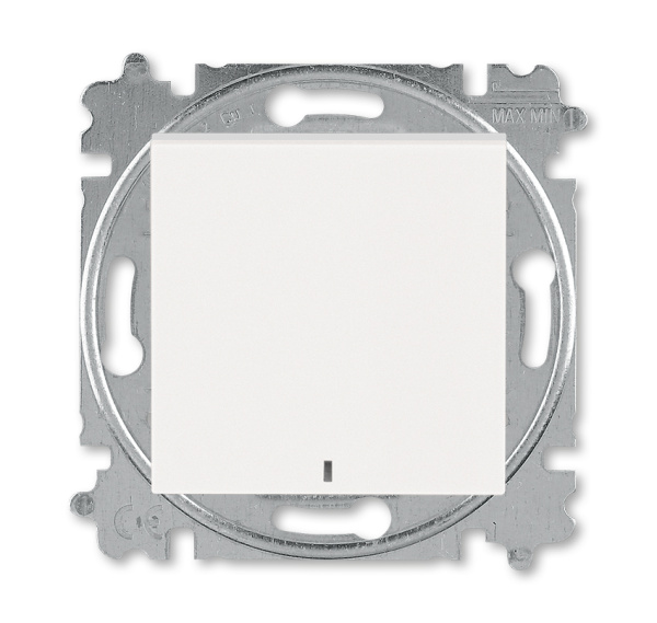 ABB EPJ Levit жемчуг / ледяной Выключатель кнопочный 1-кл, с подсветкой 2CHH599147A6068